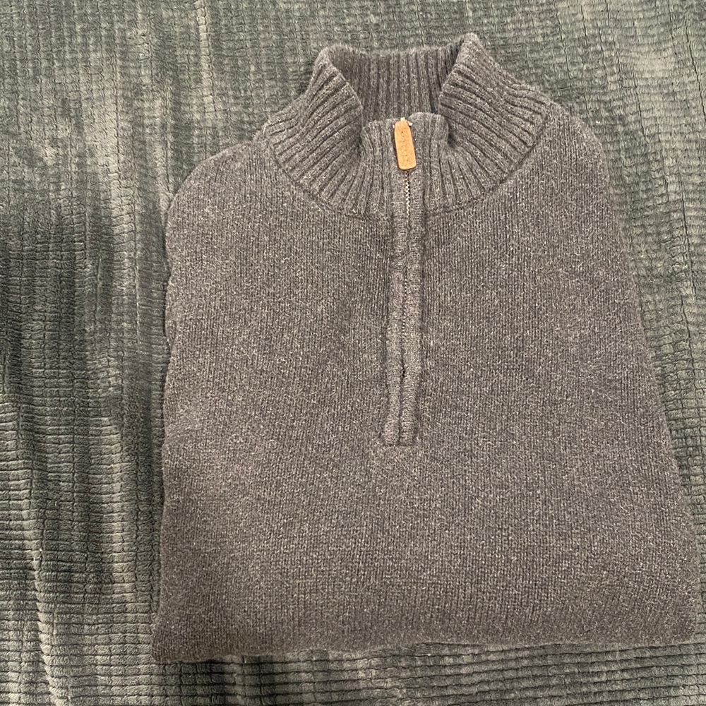 St. John's Bay Charcoal Zip-Up Sweater